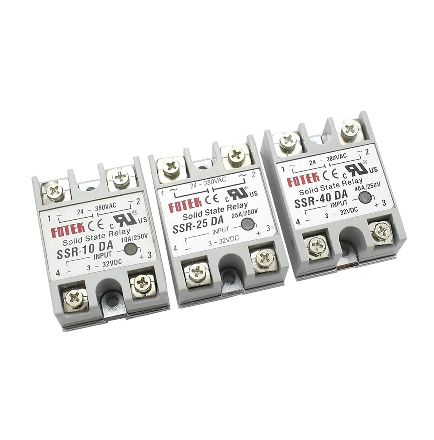 KLVN Solid State Relay SSR 10DA 25DA 40DA DC Control AC White Shell Single Phase without Plastic Cover(Ssr 25DA) image number 5