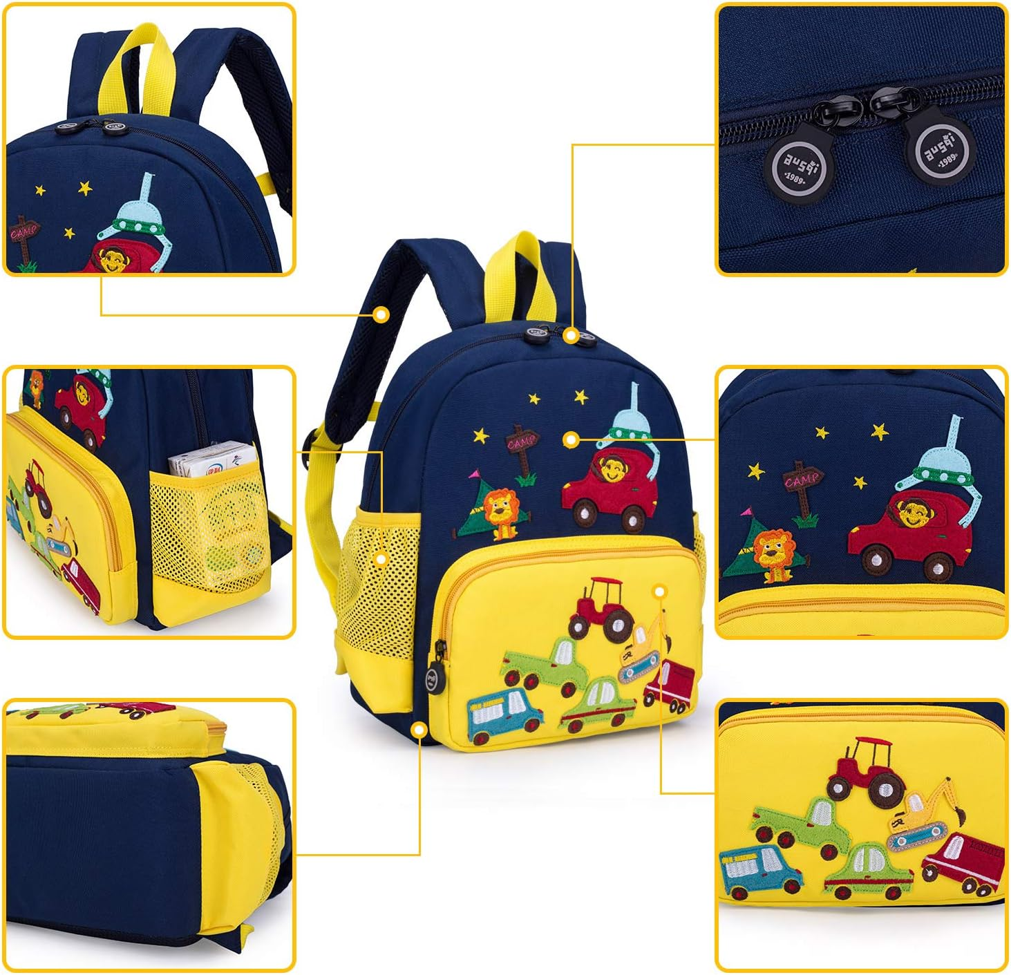 Willikiva Cute Zoo Little 3D Backpack Kids Backpack for Boys and Girls Toddler Backpack Waterproof Preschool - Beautiful Day image number 3