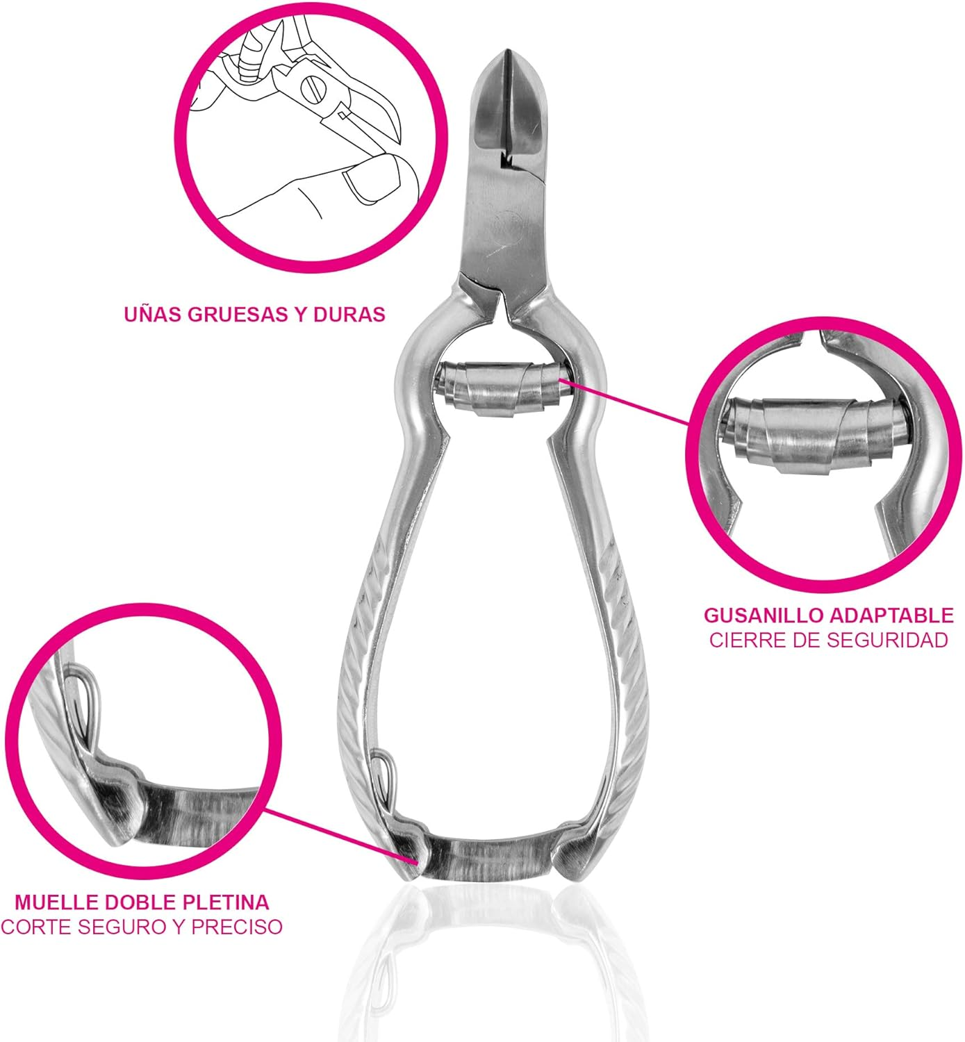 Casalphe Stainless Steel Pedicure Pliers - Double Plate Spring Provides Safe and Accurate Cutting image number 1