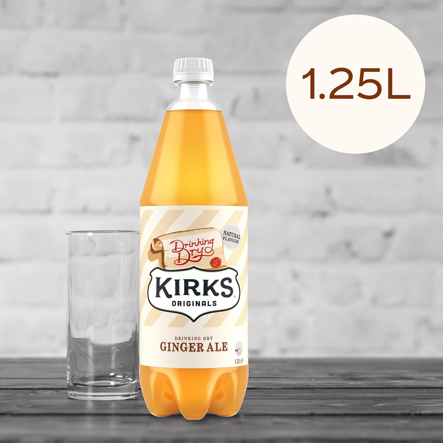 Kirks Dry Ginger Ale Soft Drink Multipack Bottles 12 X 1.25L image number 4