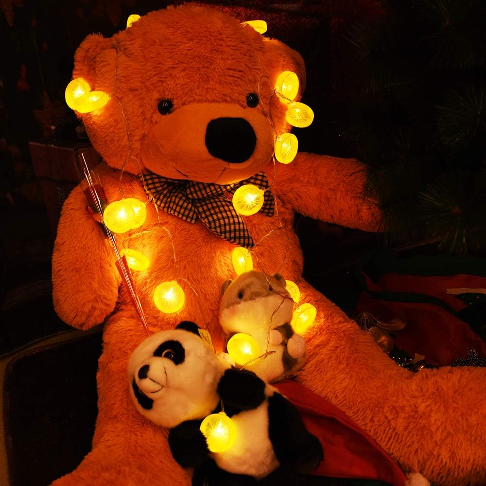 Ghost Baby Kids Cute Lemon Lamp Room Light Corridor Decor Small Night Light (Warm White) Halloween Christmas Holiday String Lights 20 Lamps with Battery Powered Party Classroom Decorations image number 1