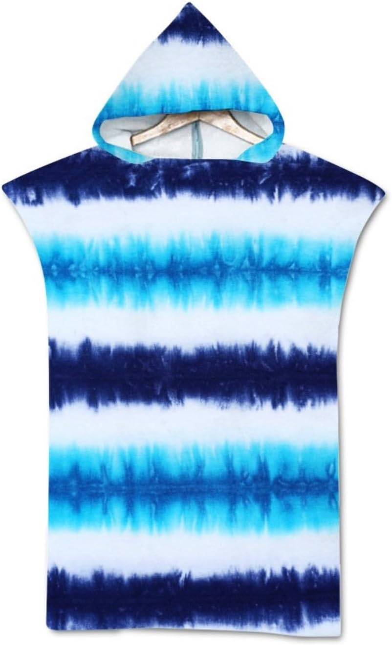 Kaylz Hooded Beach Towel for Girls Microfiber Towels Adults Quick Dry Surf Poncho Wearable Stripe Soft Bath Surfing Swimming Outdoor Sports (75X110Cm, Purple)