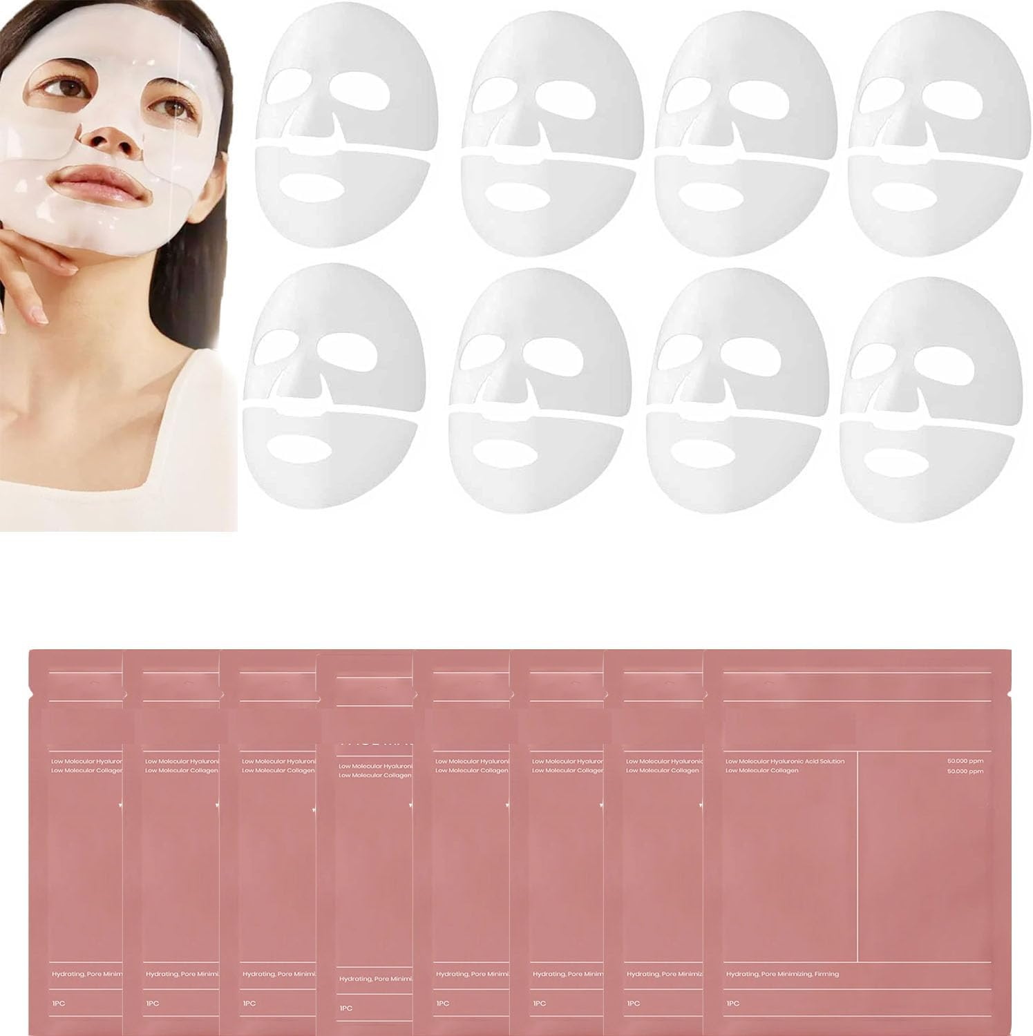 Bio-Collagen Face Mask,Collagen anti Wrinkle Lifting Mask,Bio-Collagen Face Mask Overnight,Deep Collagen anti Wrinkle Lifting Mask,Collagen Mask Hydrating Mask image number 4
