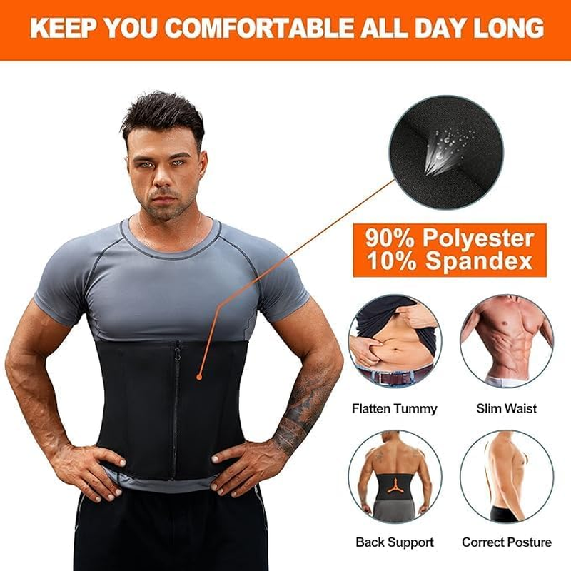 Men Waist Trainer Corsets Tummy Control Shapewear Sport Workout Girdle Slimming Body Shaper