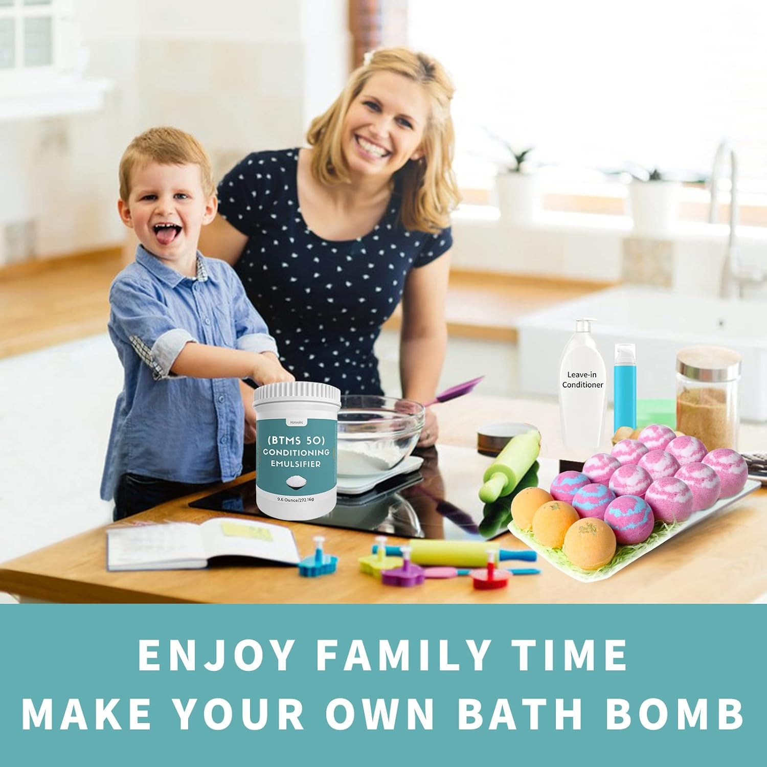 9.6 Oz BTMS 50 Conditioning Emulsifier for Making Leave-In Conditioner, Premium BTMS 50 Conditioning Emulsifier Granules, Higher Activity than BTMS 25, Suitable for Making Lotions, Shampoos and More image number 4