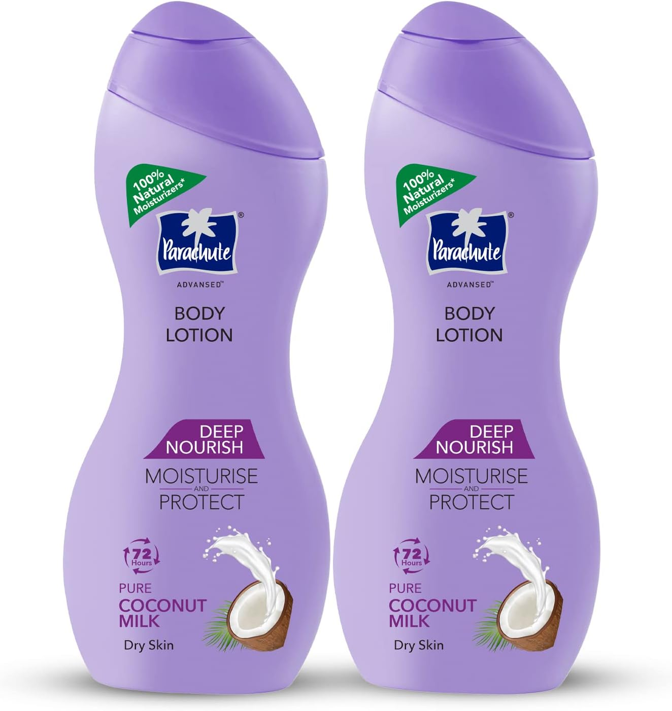 Parachute Advansed Body Lotion Deep Nourish, with Pure Coconut Milk, 100% Natural, Dry Skin Moisturizer, Winter Body Lotion, 250 Ml (Pack of 2) image number 1