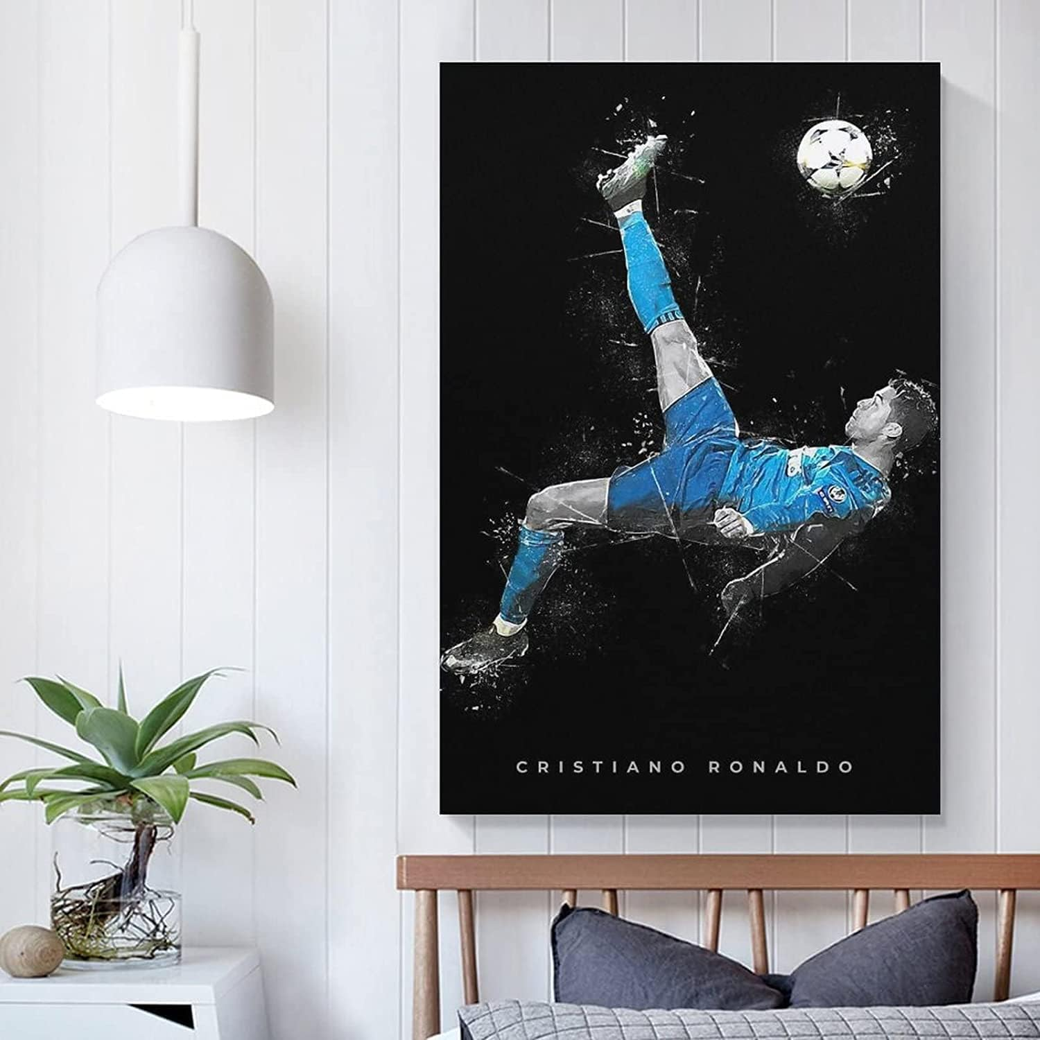 BFXLMKI FANCHUANG Cristiano Ronaldo Poster Wall Art Prints Canvas Painting for Unframe:16X24Inch(40X60Cm) image number 2