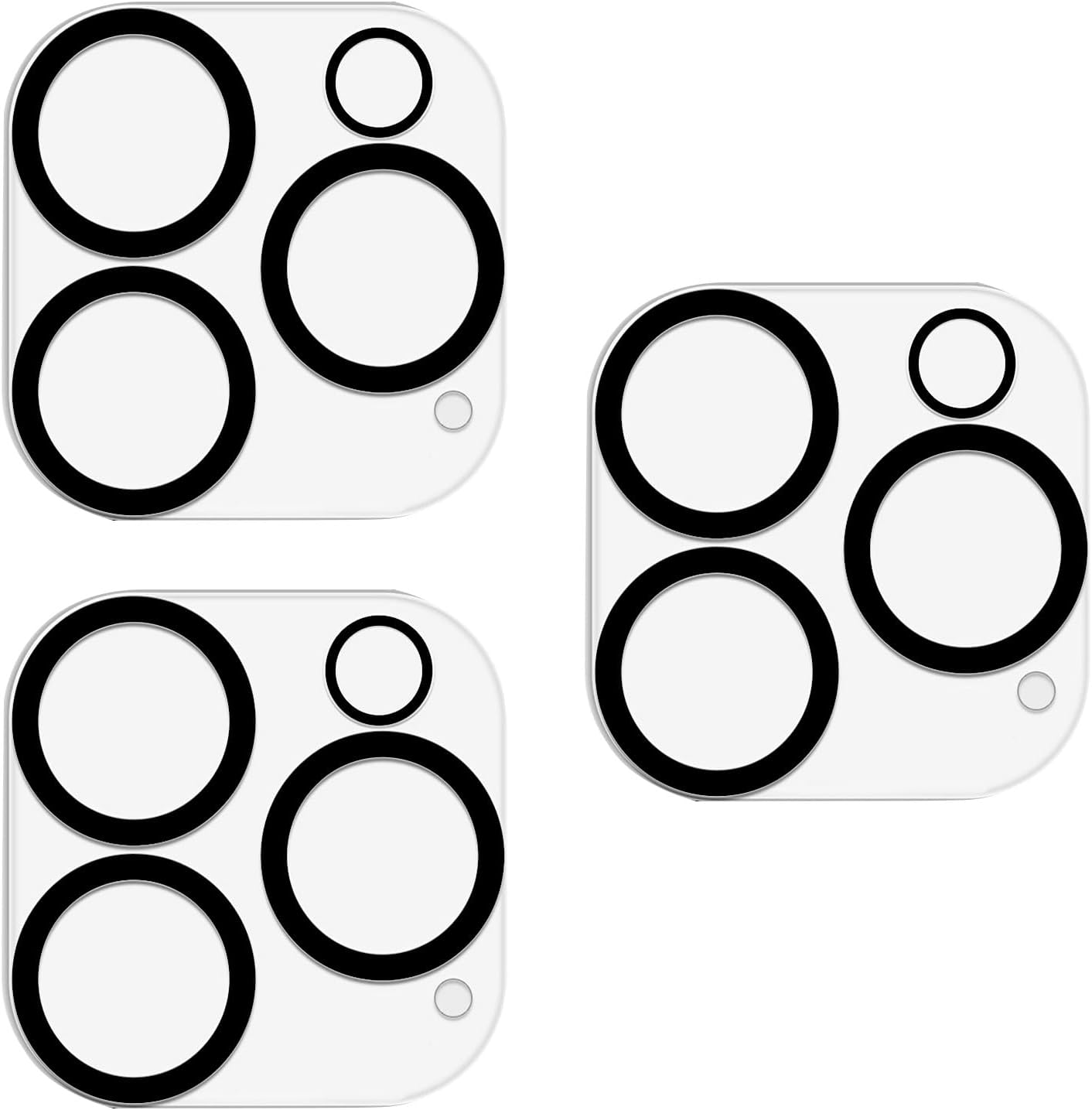 Teccfly 3-Pack Iphone 16 Pro/Iphone 16 Pro Max Camera Lens Protector, 9H Tempered Glass, Case Friendly,Night Circle,No-Bubble HD Clarity,Full Cover (Iphone 16 Pro/Iphone 16 Pro Max) image number 4