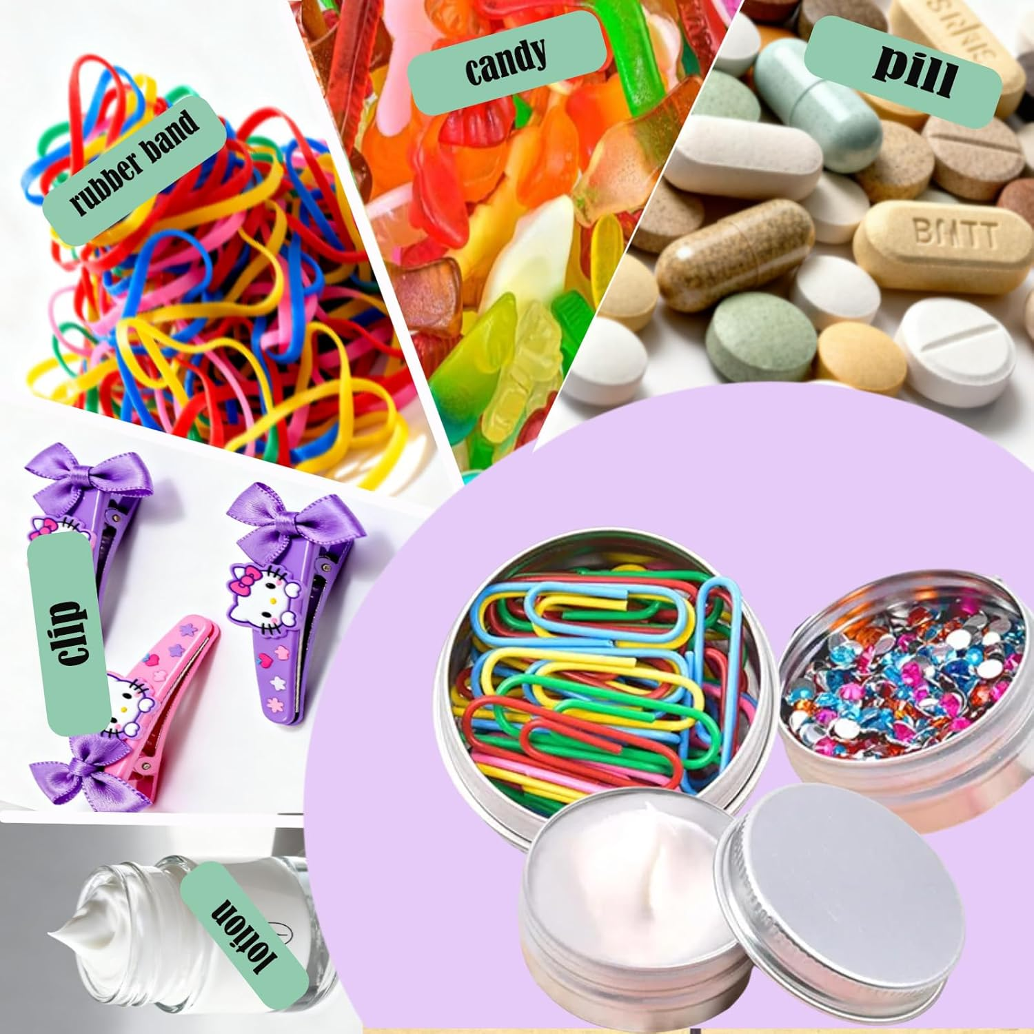 25 Pack (2 Oz/60Ml) 、（2 Oz/100Ml）Screw Top round Aluminum Tin Cans, Metal Tin Storage Jar Containers with Screw Cap for Lip Balm, Cosmetic, Candles, Salve, Make Up, Eye Shadow, Powder, Tea (Silver) image number 1