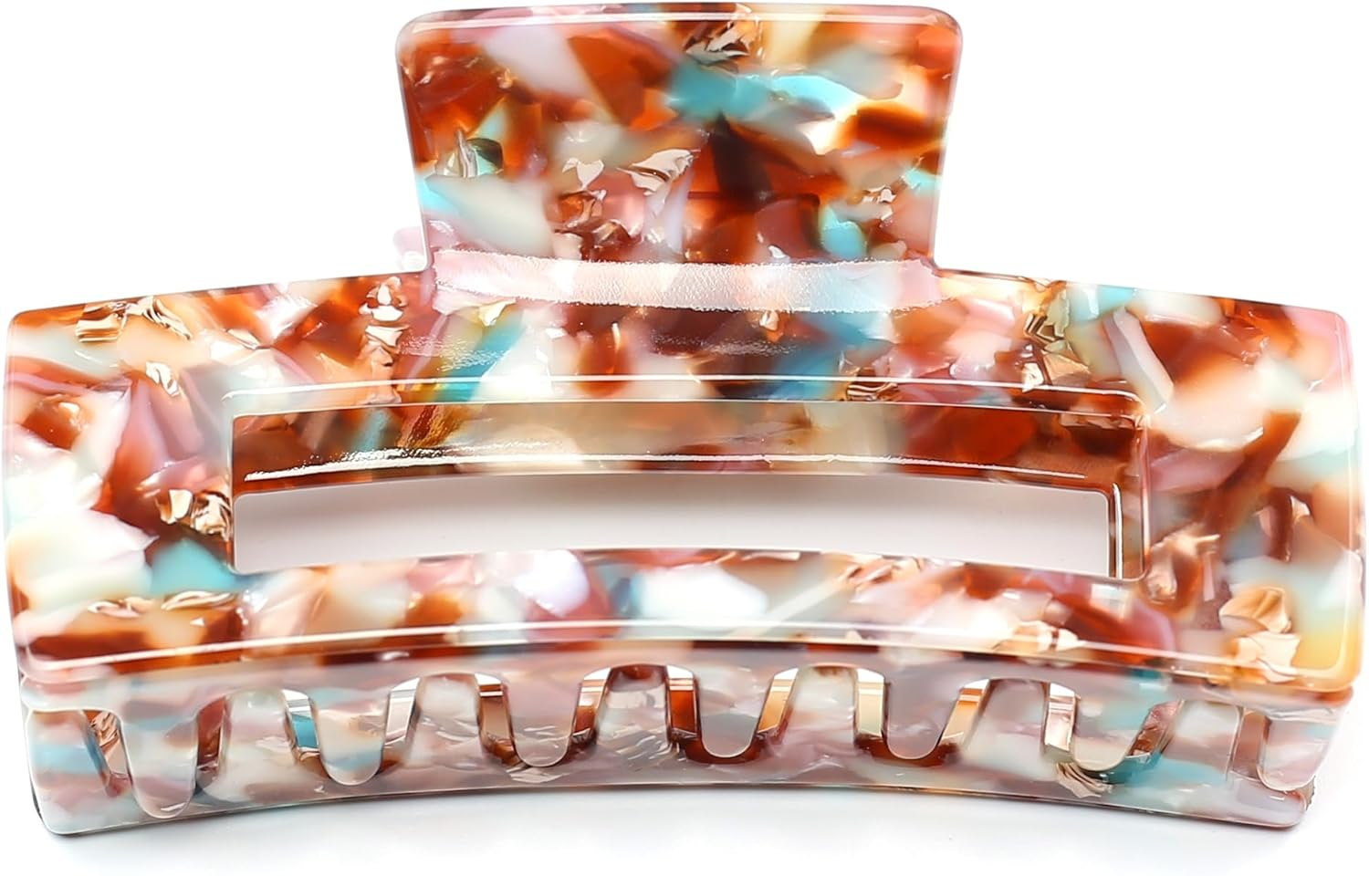 Qingoo Large Acetate Hair Clip Claws Hair Clip Beautiful Women'S Hair Accessories Elegant Hair Accessory 1 Piece (10.5 X 5.7 Cm, Multi-Colour)