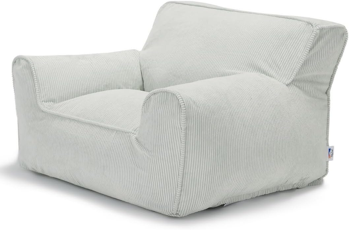 Kinda Kids Beanbag Chair-Pale Sage - Mustard image number 4