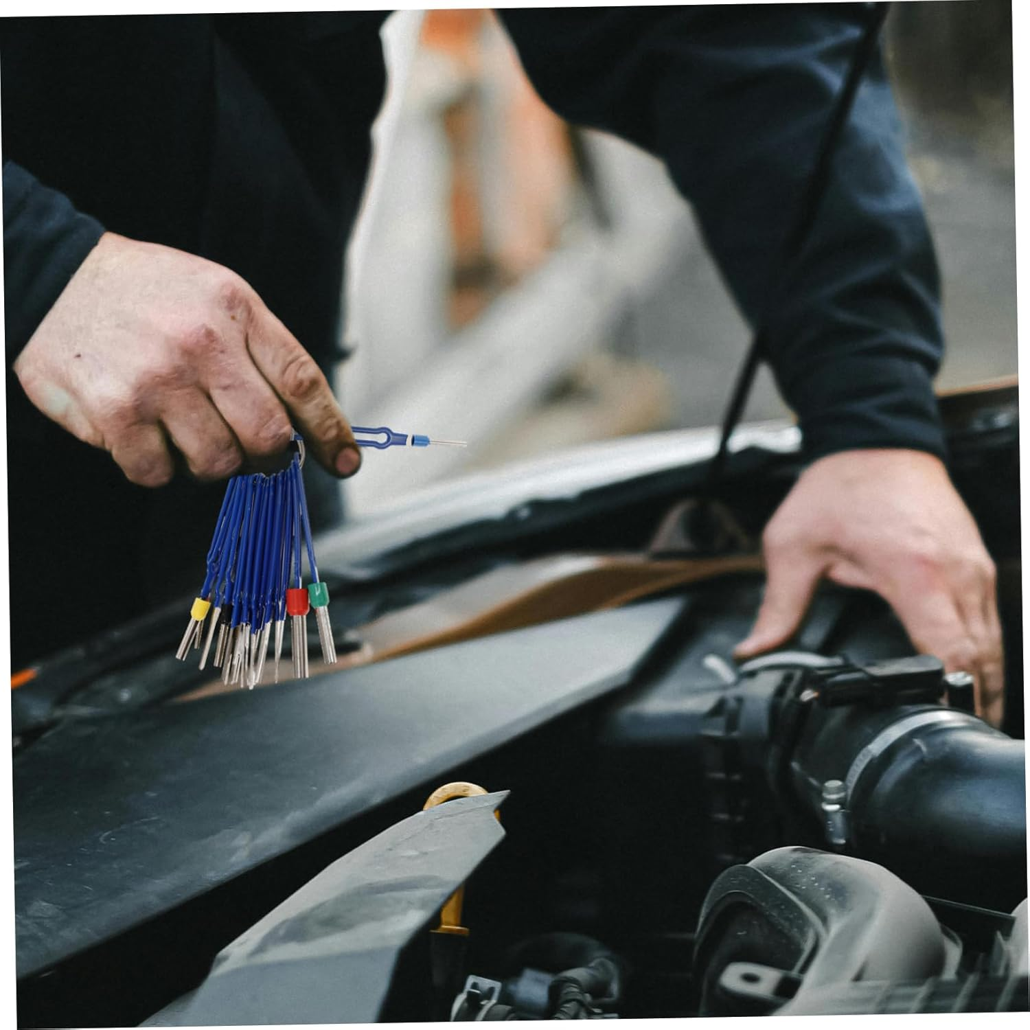 HEALEEP 18Pcs Pin Connector Tool Kit Automotive Electrical Tools Terminal Stripper Puller image number 5