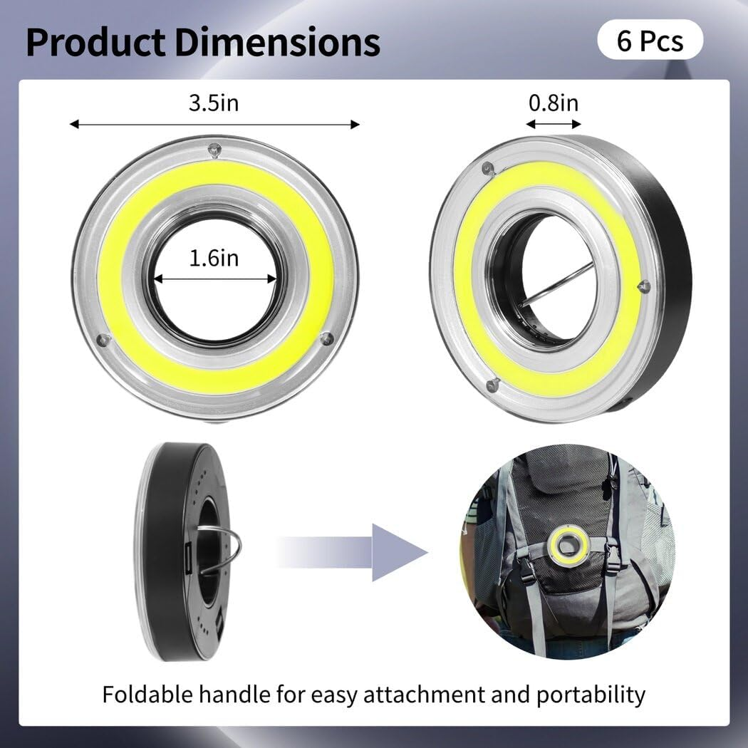 LED Glowing Golf Hole Lights 6 Pcs image number 1