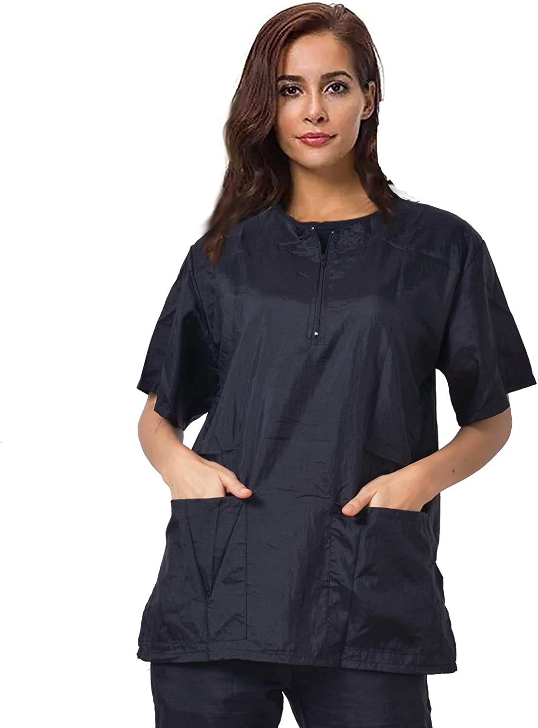 Gliitatu Dog Grooming Smock Barber Jackets for Women Men Professional Pet Groomer Smock Cosmetologist Barber Smock (X-Large) image number 4