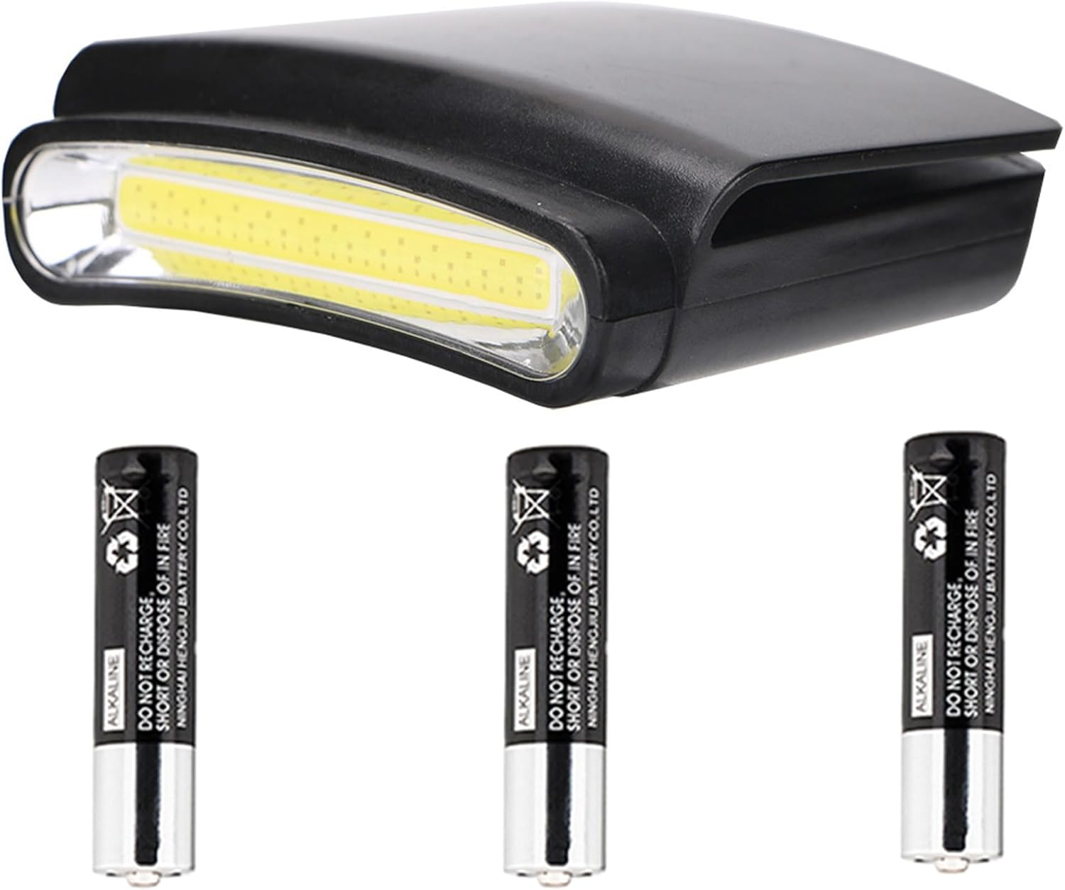 LED Headlamp Cap Light - COB Clip on Light 3 Modes Hard Hat Light Lightweight Hardhat Light- Perfect for Running, Camping, Fishing, and Outdoor Activities(1 Pack,3 AAA Batteries Included) image number 3