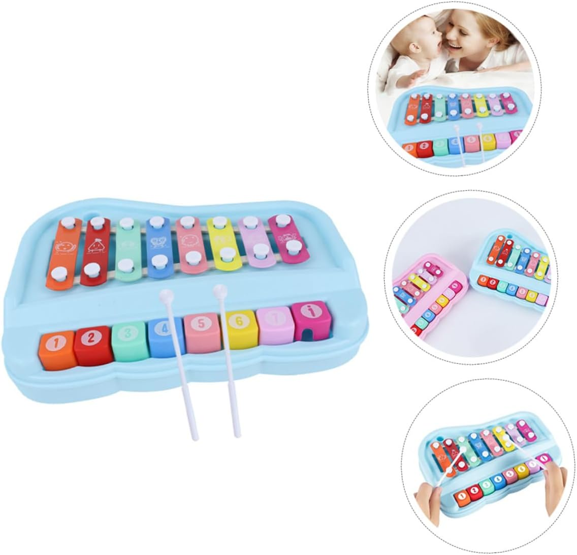 DECHOUS Creative Eight-Tone Hand Knock Piano Educational Musical for Xylophone Instrument with Music Score Early Learning Sound Development image number 3