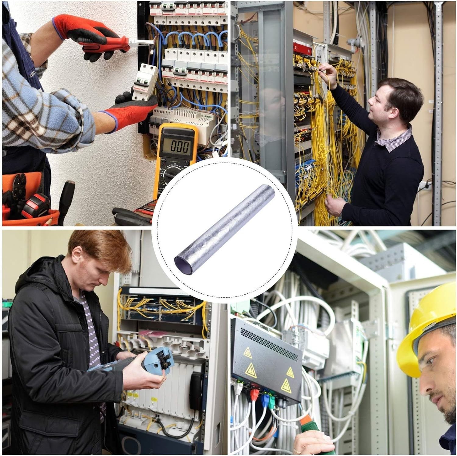 Mobestech Adhesive Backed Aluminum Foil Tape Insulation Material Heat Cover Mat Electrical Tape Thermal Barrier Silver image number 2