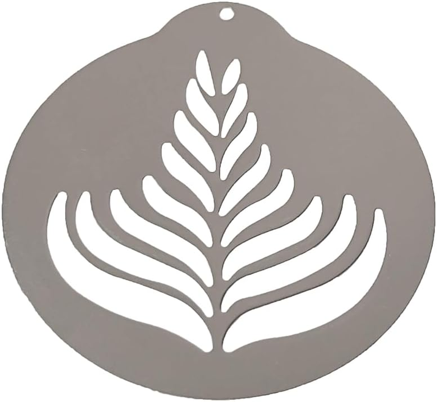 5PCS Stainless Steel Coffee Stencil, Latte Art Stencils Kit for Coffee Decorations, Foam Barista Templates for Decorating Oatmeal Cupcake Cake Cappuccino Mousse Hot Chocolate, Valentines Day Coffee Decorations image number 2