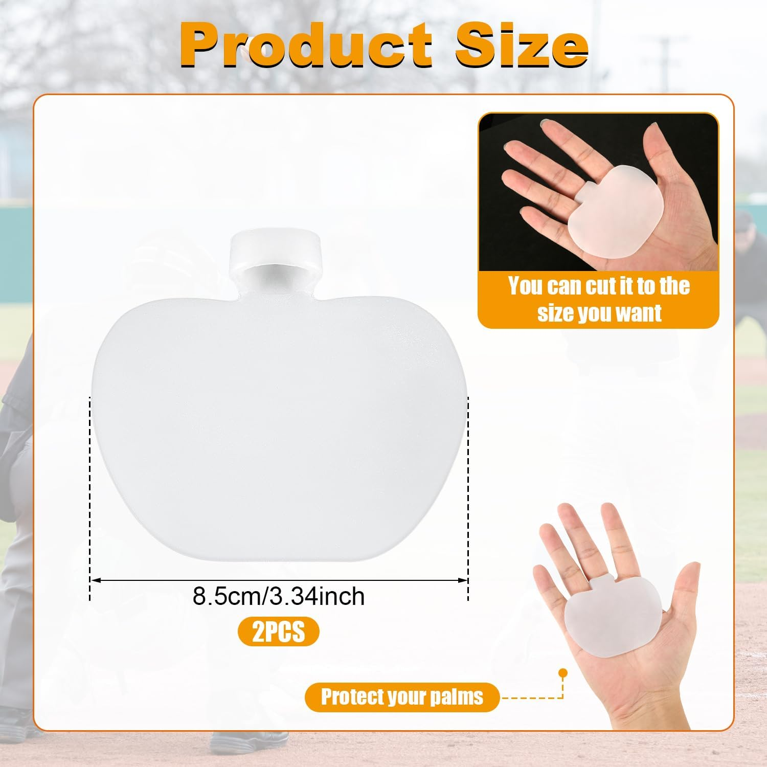 NQEUEPN 2Pcs Baseball Palm Pads, Batter Training Gloves Baseball Unisex Adult Spiked Pads Professional Hand Protectors Suitable for Professional Batters