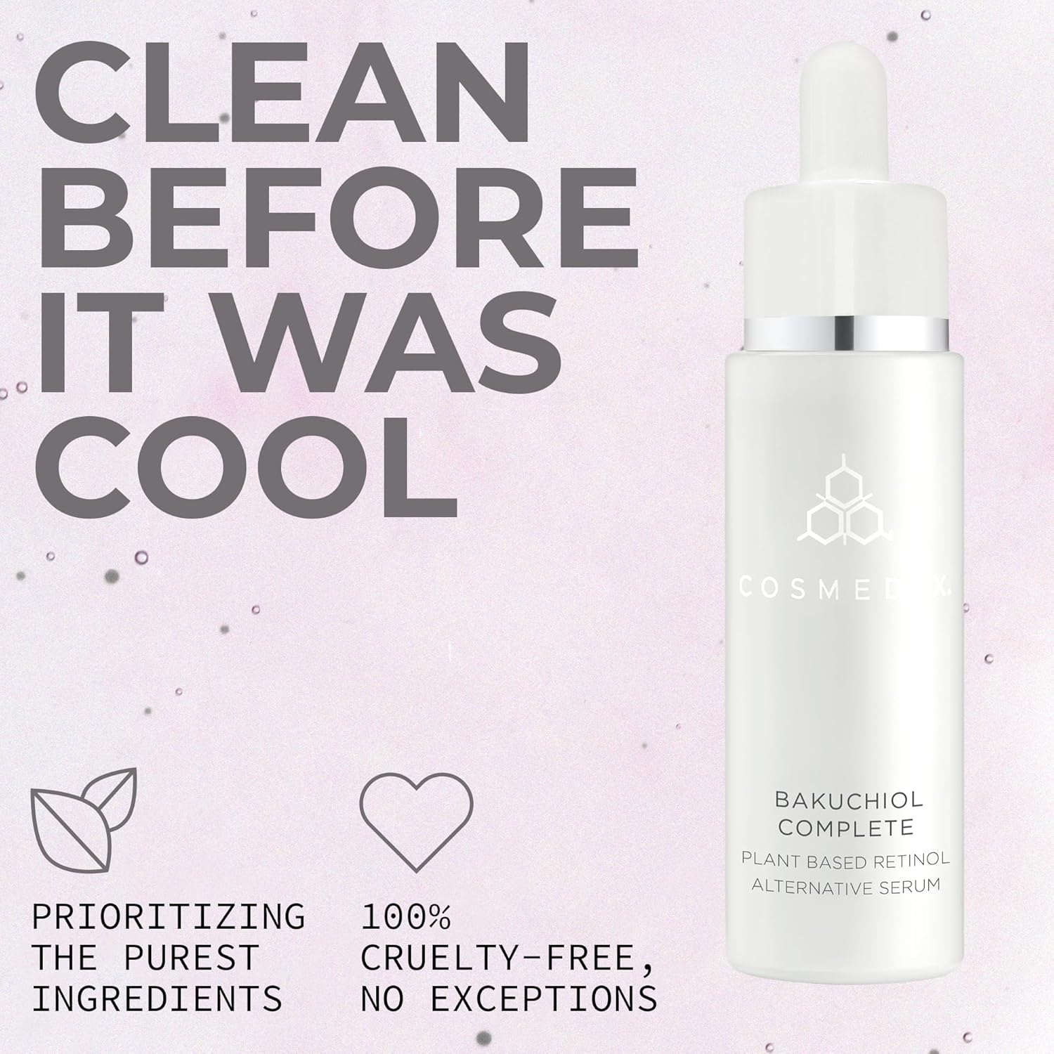 COSMEDIX Bakuchiol Complete Plant-Based Retinol Alternative Serum, Improves Appearance of Fine Lines and Wrinkles, Lightweight and Conditioning, Botanical Retinol Alternative, Cruelty Free image number 3