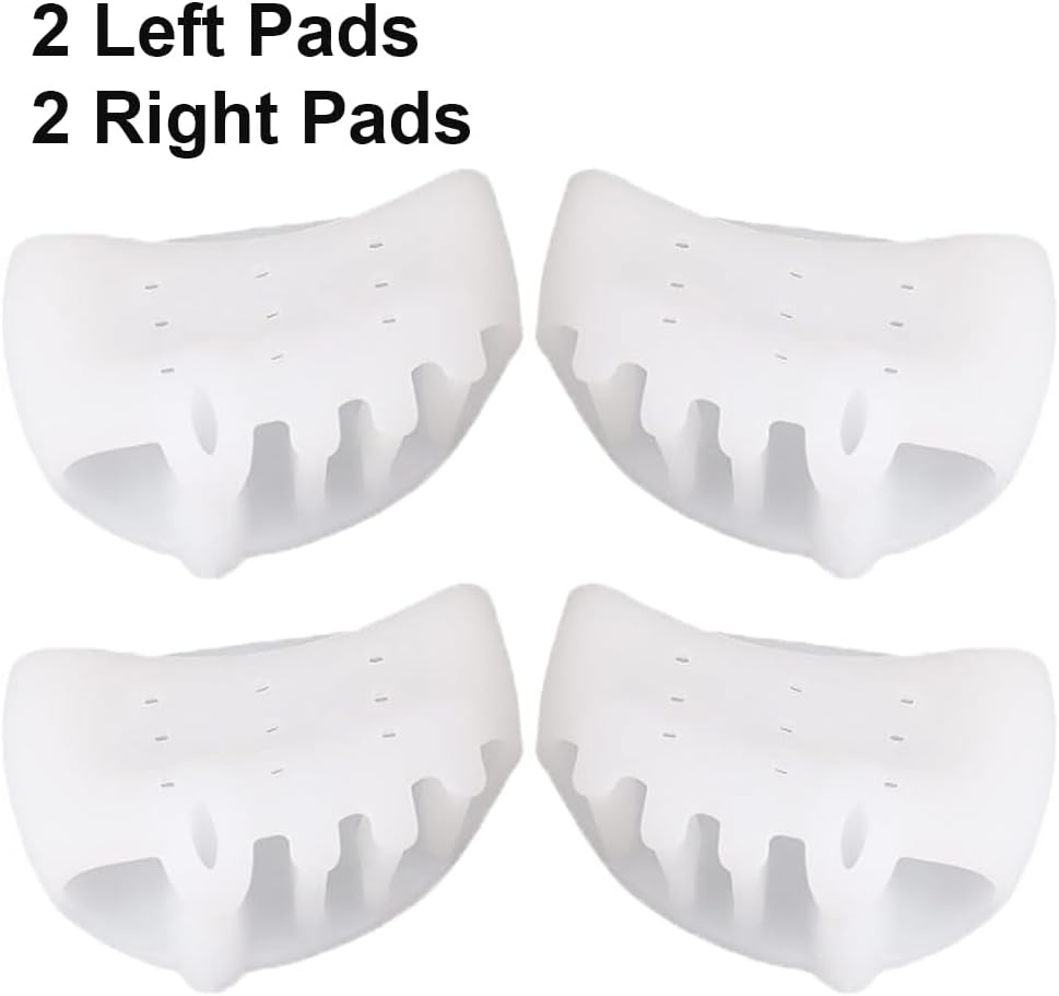 Metatarsal Pads with Gel Bunion Corrector Cushion, 4 Pieces Toe Spacers, Ball of Foot Cushions, Soft&Breathable for Women& Men image number 1