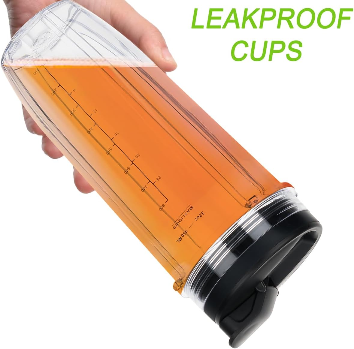 Replacement 32Oz Blender Cup with Sip & Seal Lid for Nutri Ninja BL450 BL454 Bl455 BL456 BL480 BL481 BL482 BL490 BL640 BL642 BL682 SS101 SS401 SS351 Nutri Ninja Auto IQ Series Blenders, 2-Pack &hellip;