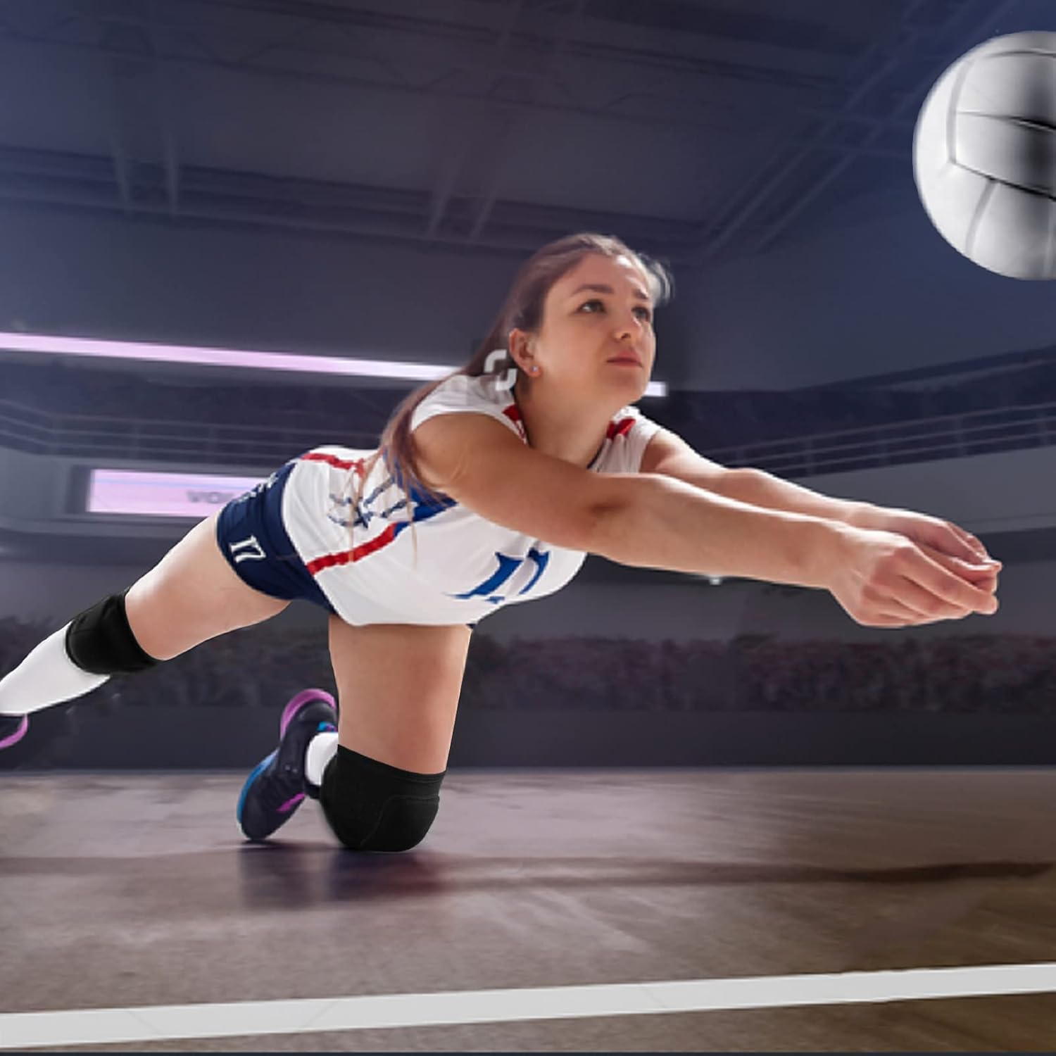 Breathable Soft Knee Pads for Volleyball, Dance, Football, Yoga, Basketball, and Skating - Protective Gear for Adults and Kids (M(90-120)) image number 4