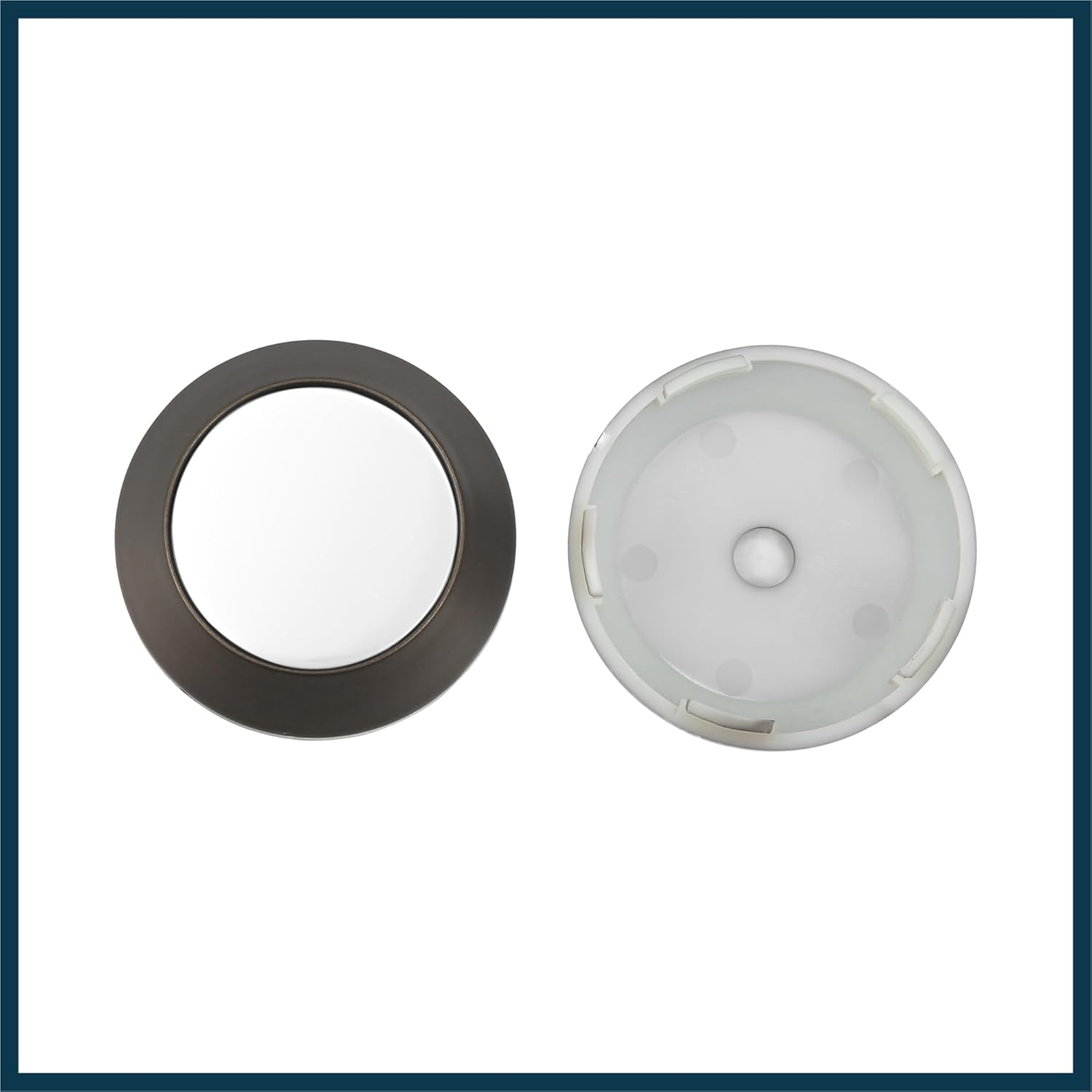 TUCKBOLD 65Mm Dia Car Wheel Center Hub Caps Bronze Tone White - 4 Pcs Automotive Parts image number 5