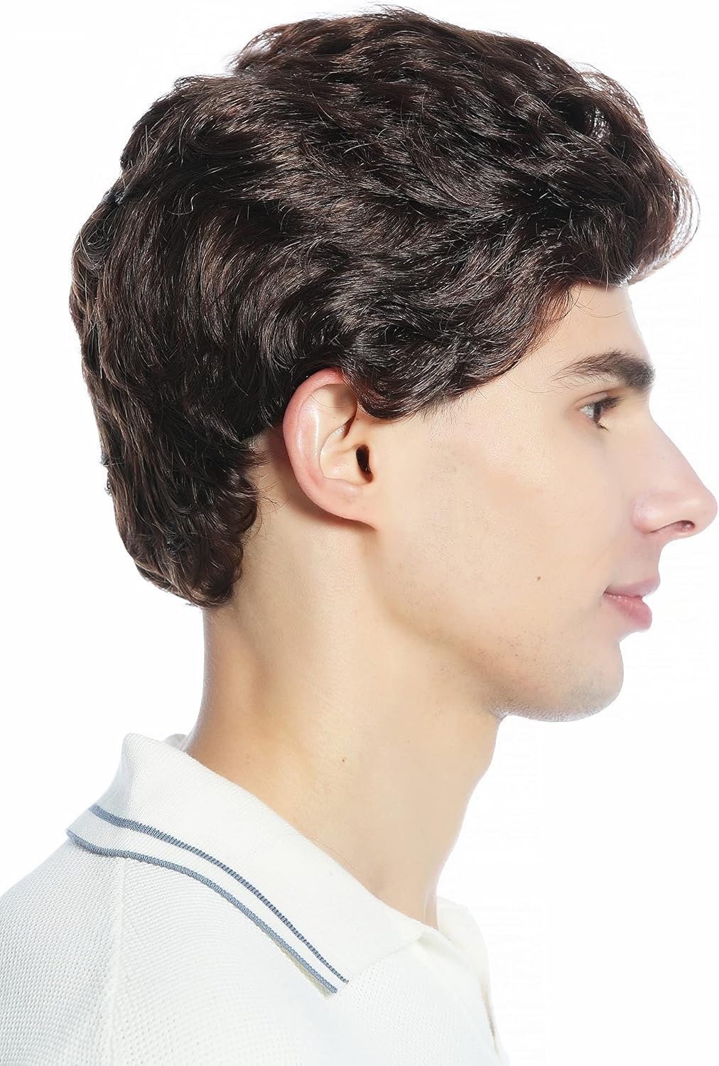 WIG ME up - DW1333A-6T30 Men'S Women'S Unisex Short Slightly Wavy Wig Great Chestnut Brown Mix - Maroon With Copper Strands (6T30) image number 4