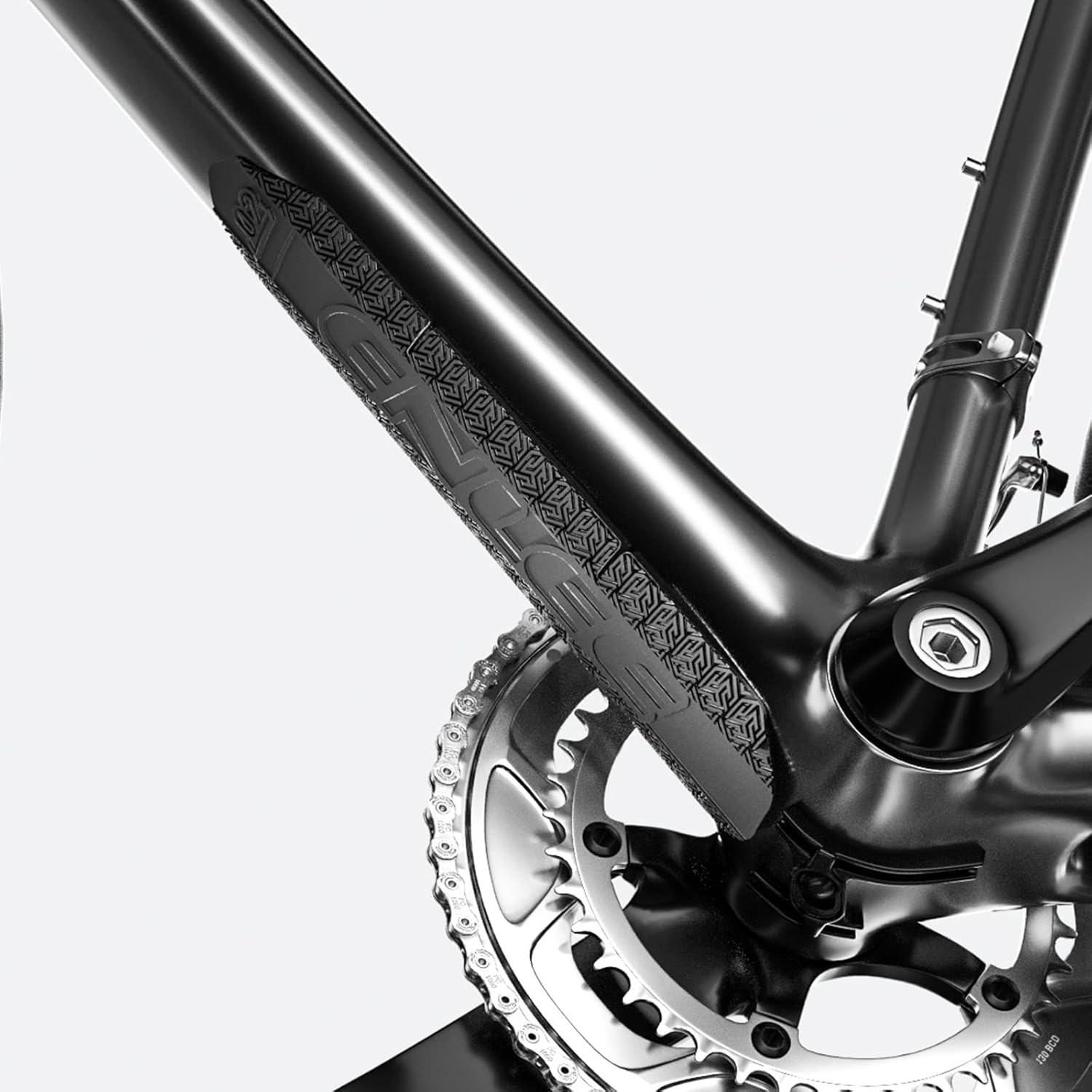 ENLEE Mountain Bike down Tube Frame Protector, 3M MTB Bicycle Frame Guard - Protect the Bike from Collision and Scratch - Black 2 image number 2