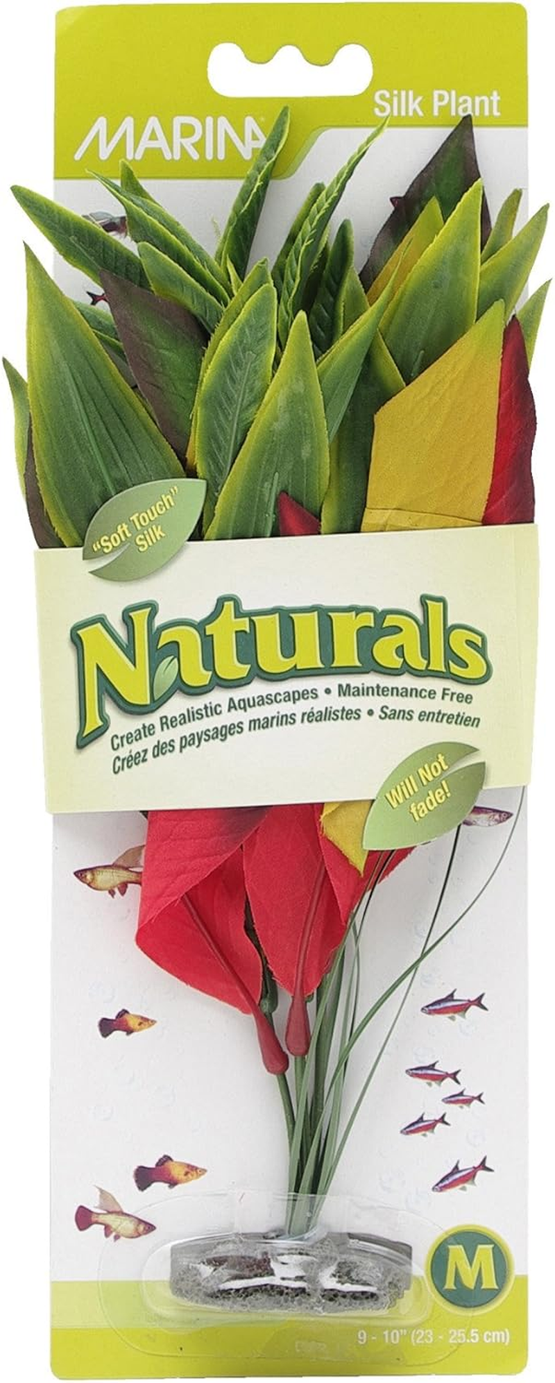 Marina Naturals, Green Dracena Silk Plant, Large Fish Tank Decoration, PP96 image number 1