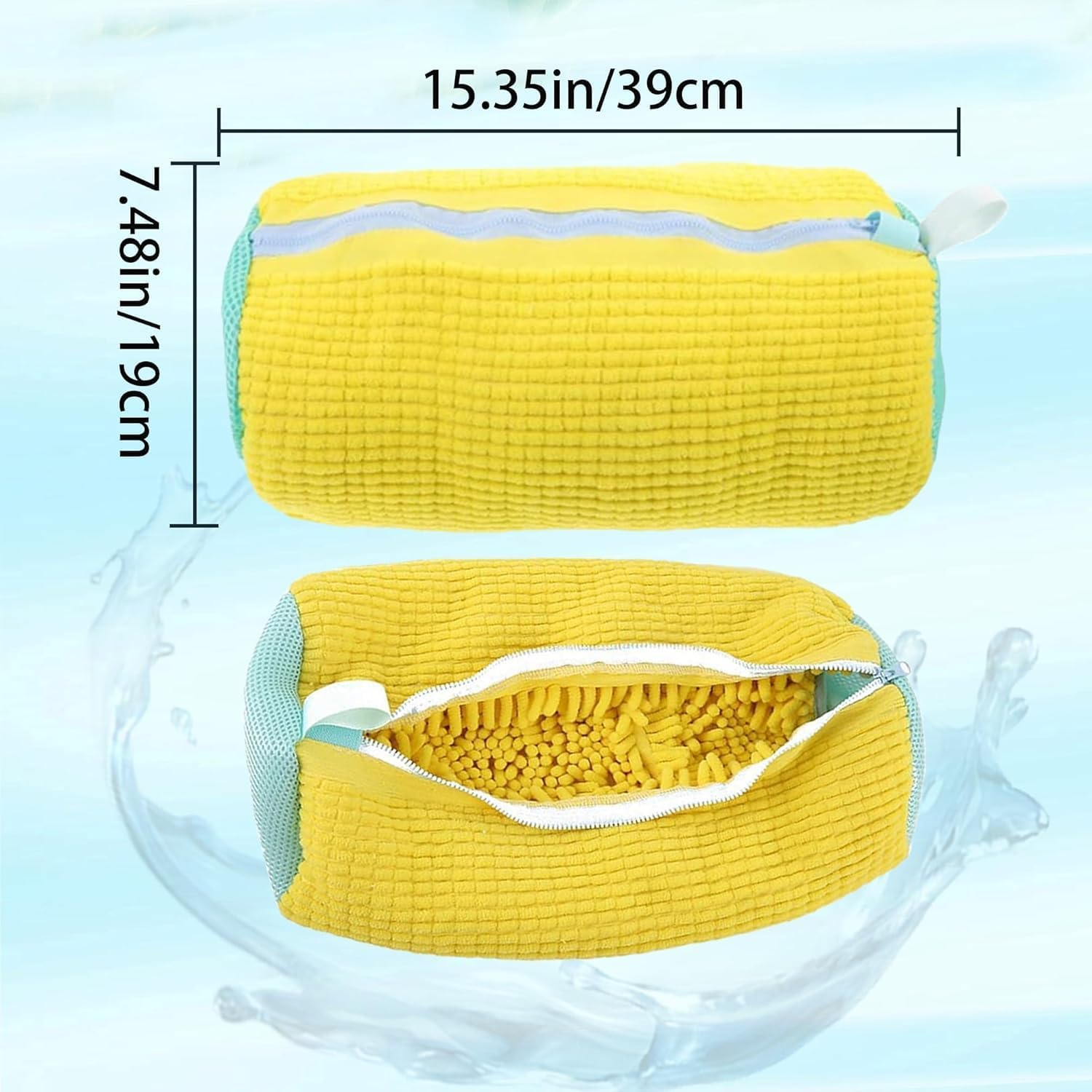 Washing Machine Shoe Bag (2-Pack) - Reusable Laundry Mesh Bag with Zipper, Prevents Deformation & Tangling for Sneakers/Running Shoes, Thickened Protective Wash Bag for Home Use image number 2