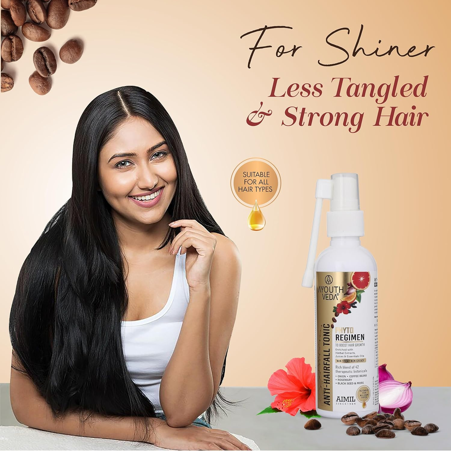 Ayouthveda Hair Fall Kit | Hair Fall Solution | Helps Boosting Hair Growth | 3 Step Regimen | Wash Tone Nourish | Suitable for All Hair Types -200Ml image number 6
