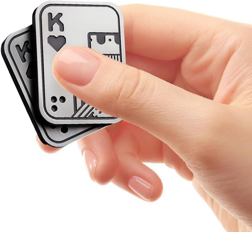 B-Qtech Fidget Slider Toys Adult, EDC Metal Fidget Slider Poker, Fidget Toys, Fingertip Toys for Adults, Slider Toy Stress Relief, Office Toys Fingertip Slider image number 4