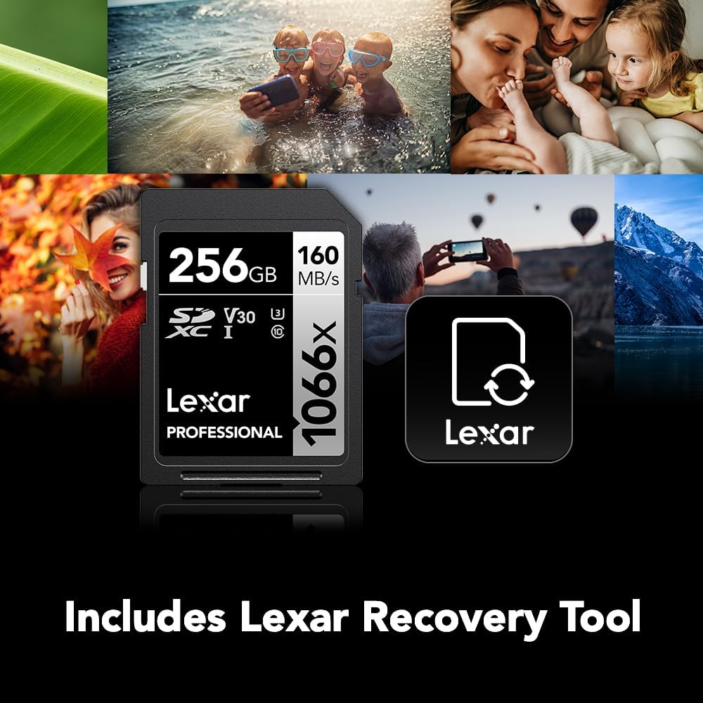 Lexar 256GB Professional 1066X SD Card, UHS-I, C10, U3, V30, Full HD, 4K, up to 160Mb/S Read SDXC Memory Card, for DSLR & Mirrorless Cameras (LSD1066256G-BNNNU) image number 5
