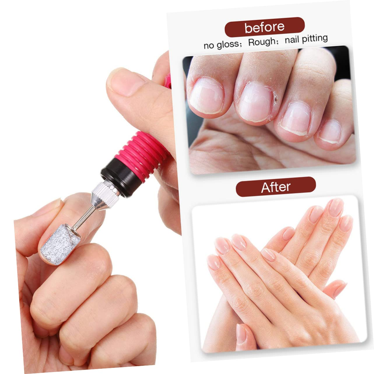 NOLITOY Nail Drill Sanding Bands 200Pcs Set Includes White Sanding Bands for Nail Art Makers image number 5