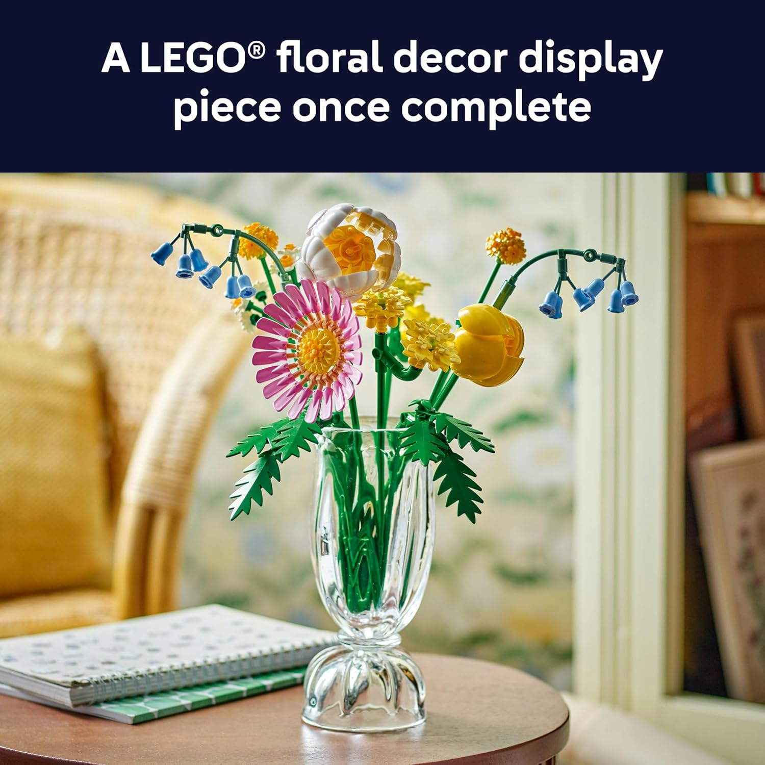 LEGO&reg; Botanicals Petite Sunny Bouquet 10347 Flower Decor DIY Building Kit for Kids, Birthday Toys for Girls, Boys and Flower Lovers, Desk Toy, Spring Nature Decoration, Artificial Floral Display image number 4