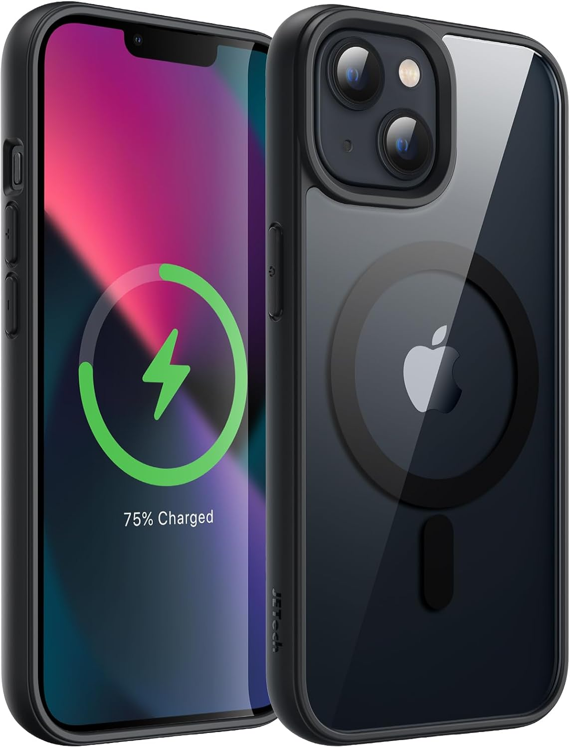 Jetech Magnetic Case for Iphone 13 6.1-Inch Compatible with Magsafe, Shockproof Phone Bumper Cover, Solid Color Matte TPU Frame, Anti-Scratch Clear Back (Green)