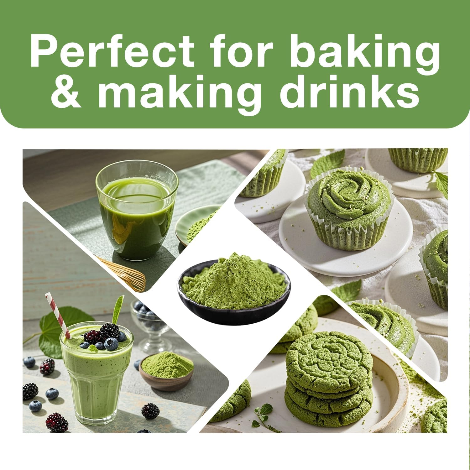 Matcha Green Tea Powder - Ceremonial Grade, for Smoothies Lattes and Baking, No Additives or Fillers, 113G (4Oz) image number 3