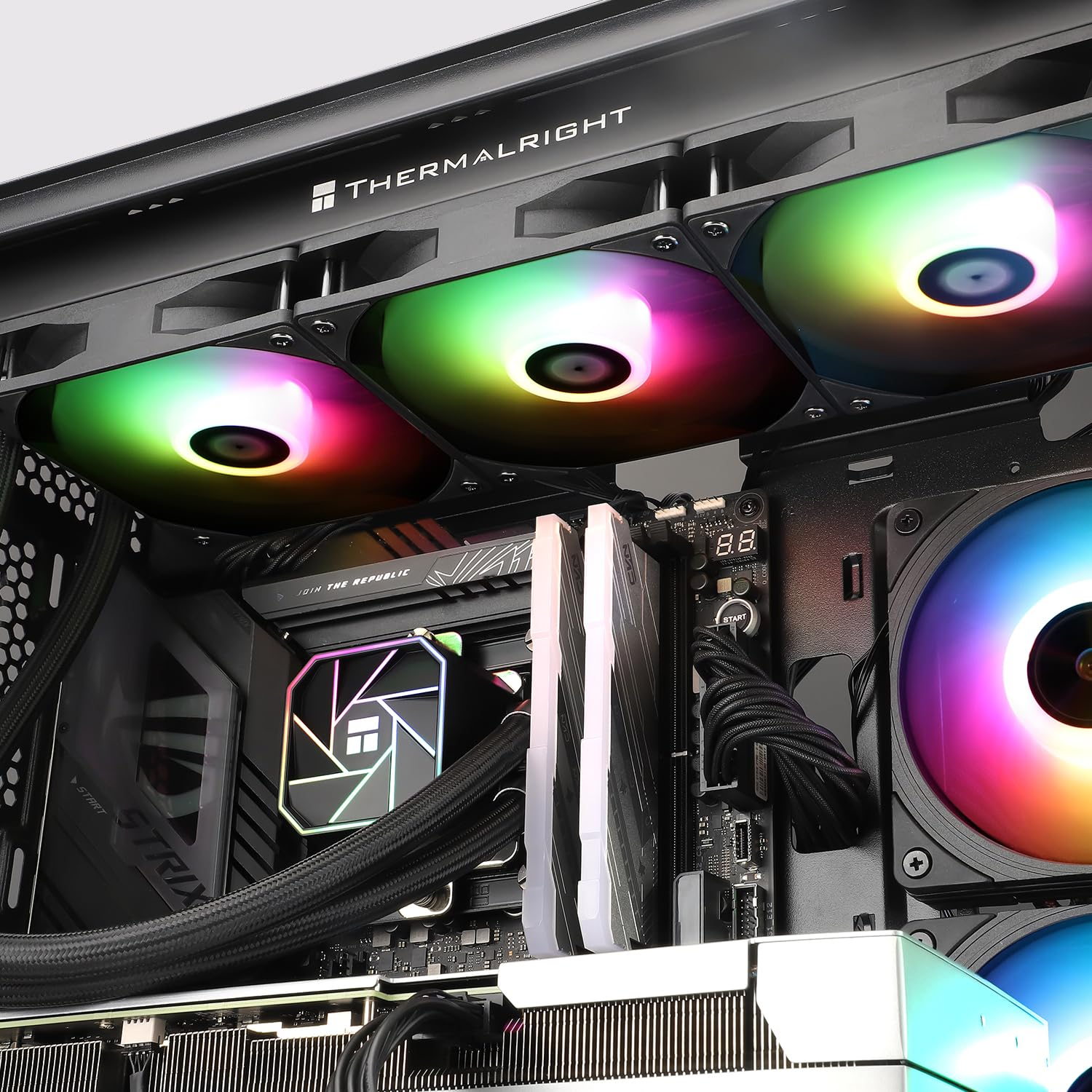 Thermalright Aqua Elite 360 V3 Liquid CPU Cooler, 360 Cooling Row Size, 3 X 120Mm PWM Fans, S-FDB Bearings,For AMD/AM4/AM5, Intel Lga1150/1151/1155/1156/1200/2011/1700,Desktop CPU Cooler AIO - Ae360 V3 image number 2