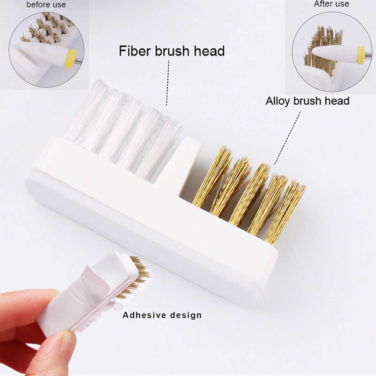 2 in 1 Nail Drill Bits Holder & Nail Drill Bits Cleaning Brush Case,30 Holes Dustproof Nail Art Drill Bits Stand Display Storage Box and Nail Drill Bits Cleaner Manicure Tools(Pink) image number 1