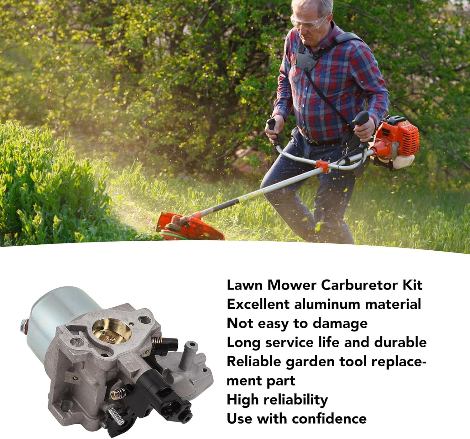 Lawn Mower Carburetor Kit 277‑62301‑30 277‑62302‑50 277‑62301‑60 with Gasket for 6.0HP SP170 EX17 Engine Replace Carburetor Parts image number 2