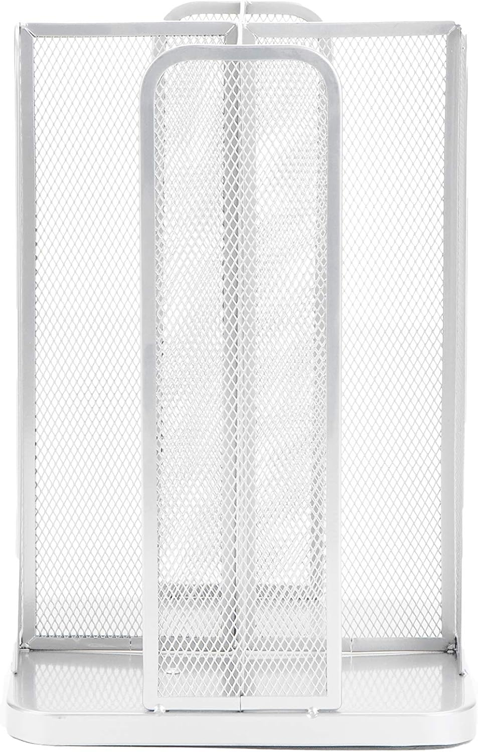 Mind Reader Carousel 4 Compartment Cup and Lid Organizer, Black Mesh