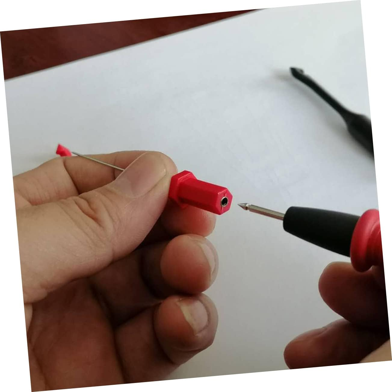 FELTECHELECTR 2Pcs Multimeter Test Clips Wire Piercing Probes Test Leads for Automotive Circuit Needle Random Color image number 6
