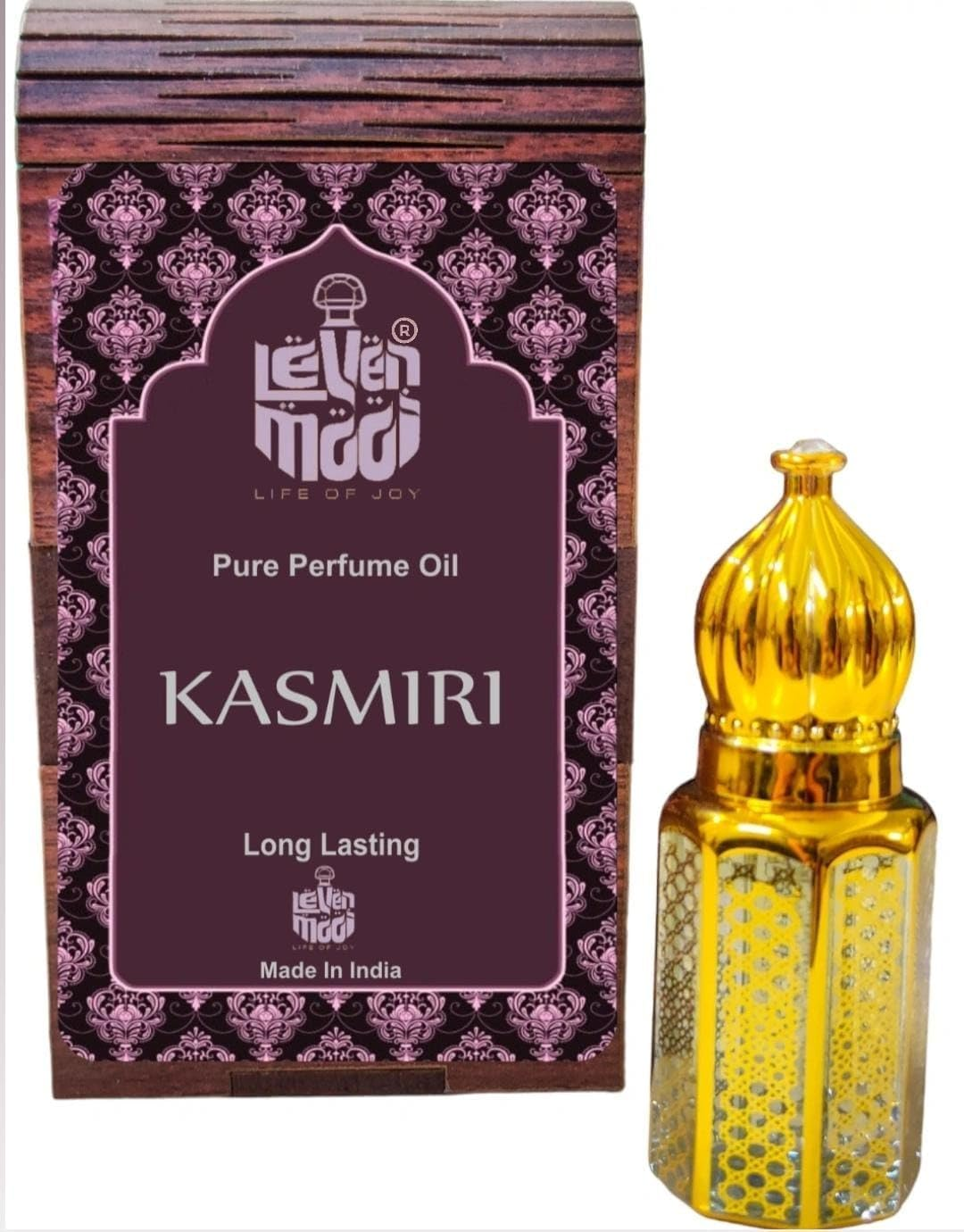LEVENMOOI KASMIRI Wooden Attar for Suitable for Daily Uses,Occasions & Parties Long Lasting Fragrance Roll on Perfume Oil Leak Proof Available in Travel Size for Unisex 12ML image number 3