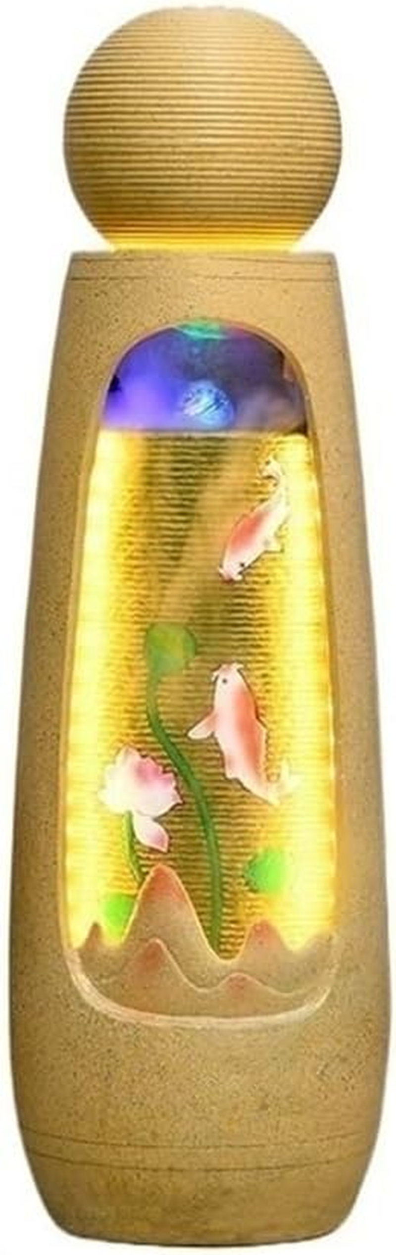 Outdoor Fountain Outdoor Floor Standing Fountain with LED Lights for Porch, Deck, Garden, Backyard image number 1