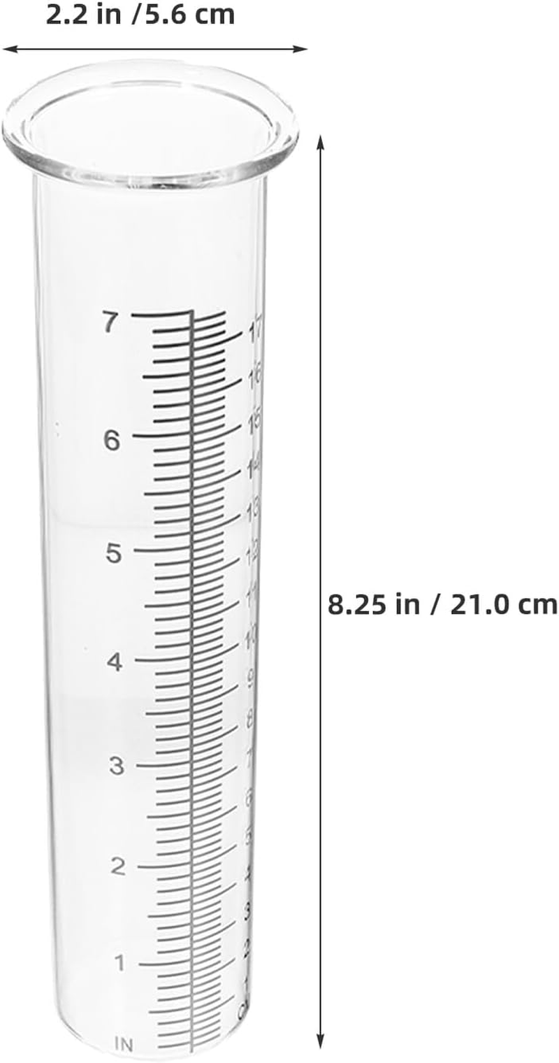 GANAZONO 3Pcs Plastic Rain Gauge Tubes Freeze Crack Resistant Accurate Garden Lawn Measurement Tool with Clear Numbers for Deck Outdoor Use image number 4