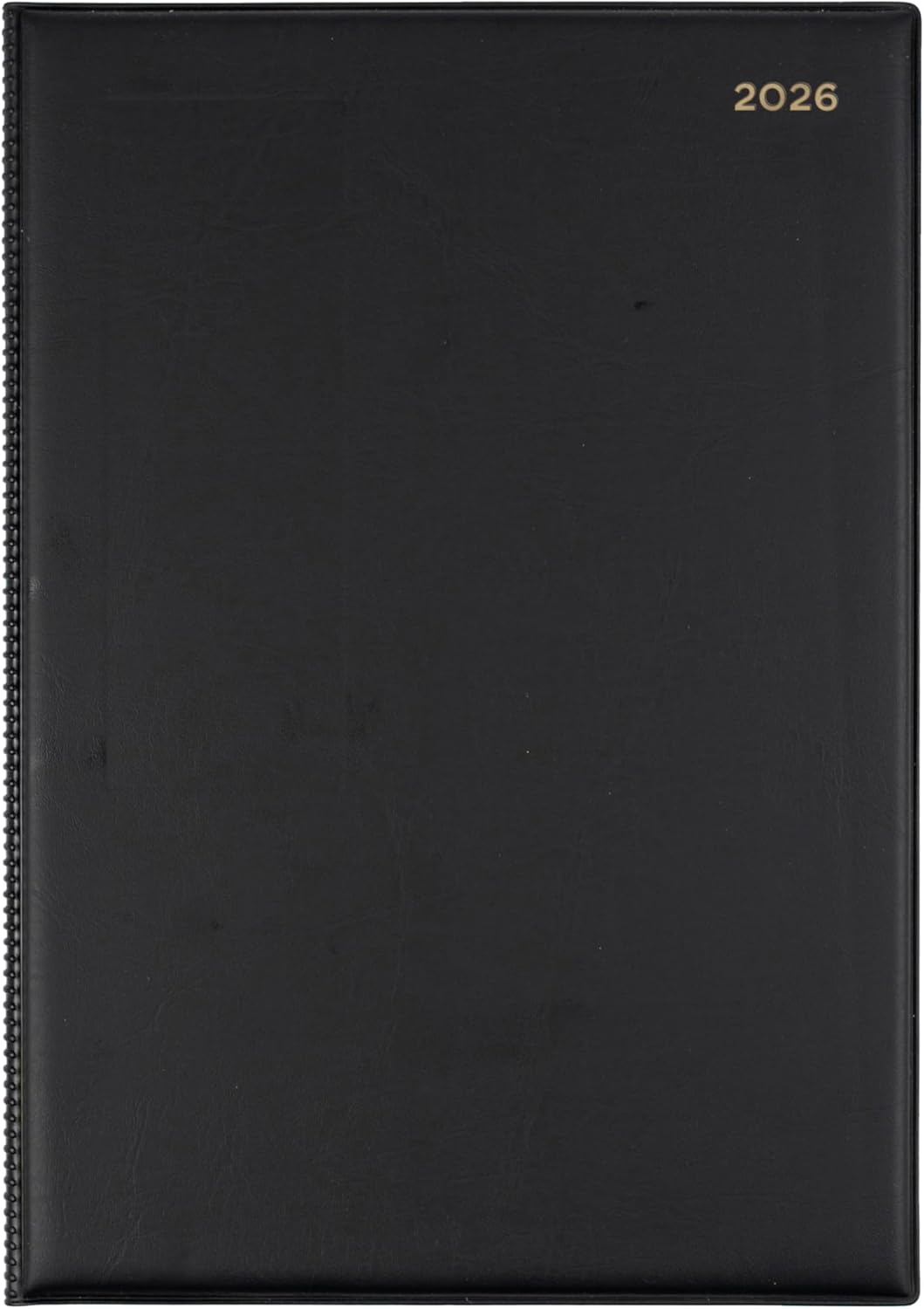 Collins - Belmont Desk 12 Month 2026 Diary/Planner, Week to View, A4 PVC - Black image number 2