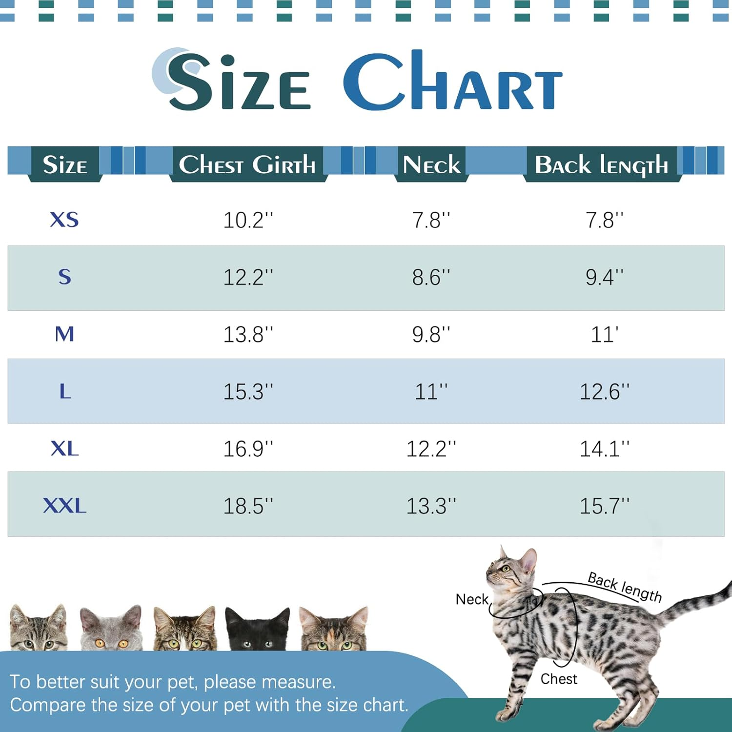 OUOBOB Sticky Hair Cat Clothes, Sphynx Hairless Cats Sweater, Prevent Lost Hair Onesie Shirts for Cats Only, Kitten Apparel Pajamas Jumpsuit, Cat Turtleneck for Sphynx Cornish Rex, Cat Recovery Suit image number 5