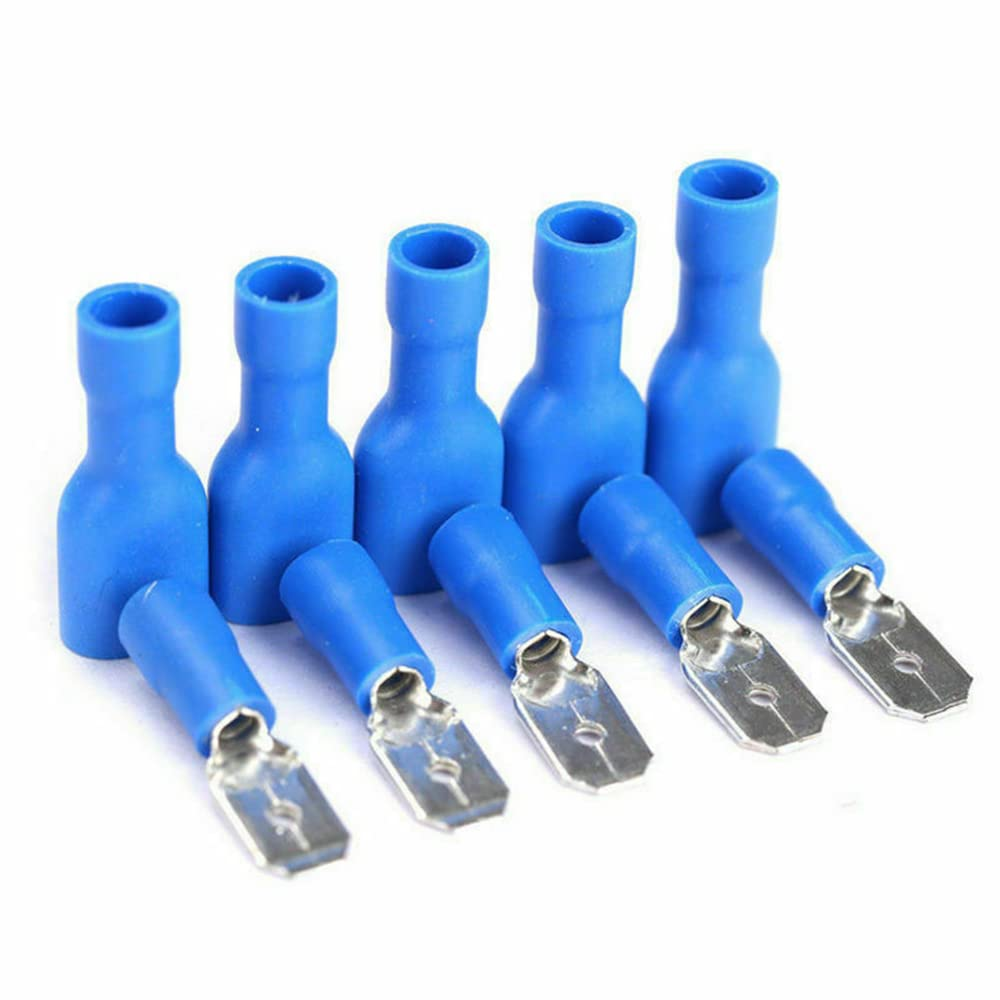 100Pcs Assorted Electrical Wire Connector Insulated Spade Crimp Terminals Set AU image number 1